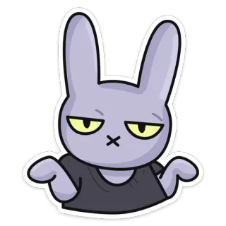 🤷 coelho, coelhinho, animal, desenho animado, personagem, fofo telegram sticker