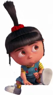 😕 Agnes Despicable Me Cartoon, Figur, Mädchen, Film, Animation, Agnes telegram sticker