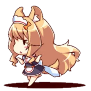 🚶‍♀️ Anime, Chibi, Carino, Cameriera, Ragazza telegram sticker