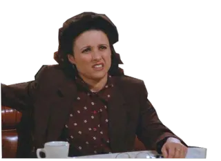 😄 Elaine Benes Seinfeld elaine, seinfeld, julia louis-dreyfus, gracioso, serie de tv whatsapp sticker
