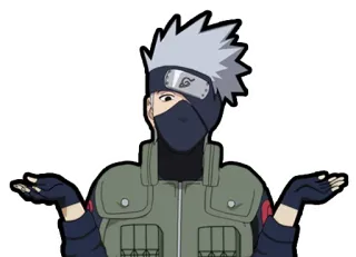🤷‍♂️ Kakashi Hatake Naruto anime, ninja, manga, character, kakashi whatsapp sticker
