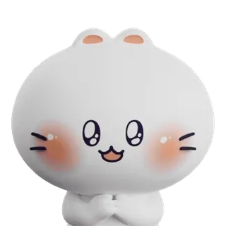 😍 милый, каваий, кролик, наклейка whatsapp sticker