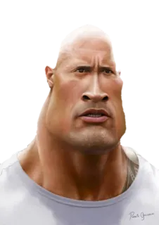 👁 The Rock Дуэйн Джонсон, Скала, актер, знаменитость, портрет telegram sticker
