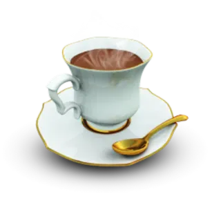 ☕ コーヒー, カップ, 飲み物, 飲料, スプーン, ホットドリンク telegram sticker