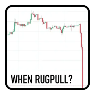 📉 WHEN RUGPULL? Kryptowährung, Finanzen, Investieren, Rug Pull, Marktcrash, Bärenmarkt telegram sticker