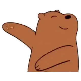 ☺️ Grizzly Bear We Bare Bears gấu, hoạt hình, động vật, dễ thương, nhân vật telegram sticker