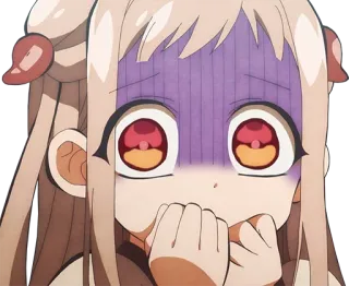 😱 Yashiro Nene Toilet-Bound Hanako-kun anime, chica, sorprendida, asustada, avergonzada telegram sticker