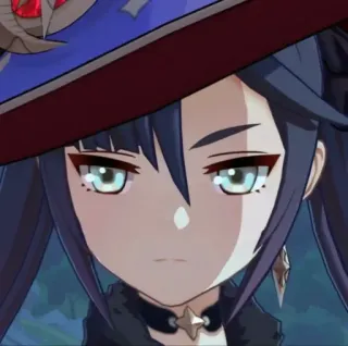 😠 Mona Genshin Impact mona, genshin impact, anime, videojuego, personaje, mago, astróloga whatsapp sticker