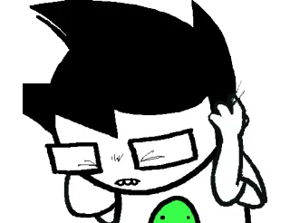 😫 John Egbert Homestuck john egbert, homestuck, mspaintadventures, webcomic, cartoon whatsapp sticker