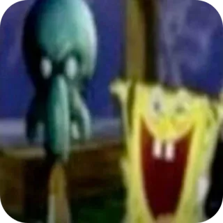 🤓 SpongeBob SquarePants and Squidward Tentacles SpongeBob SquarePants whatsapp sticker