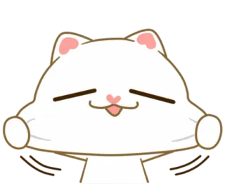 😗 chat, mignon, autocollant, animal, dessin animé telegram sticker