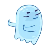🙅‍♂️ ผี, น่ารัก, การ์ตูน, ตัวละคร, สติกเกอร์ telegram sticker