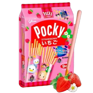 🫥 POCKY いちご pocky, strawberry, snacks, candy, japanese, food, sweets telegram sticker