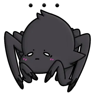 😥 spin, arachnide, schattig, cartoon, insect, dier telegram sticker