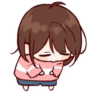 💞 anime, cute, girl, bowing, apologetic telegram sticker