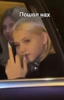 🖕 Пошел нах middle finger, offensive, rude, teenagers, russian telegram sticker