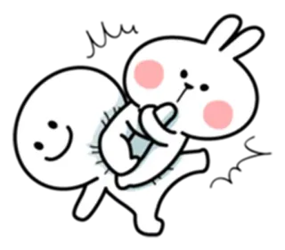 😵 kelinci, kartun, imut, binatang, kawaii, bunny telegram sticker