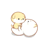😵 perro, animal, lindo, pegatina, kawaii telegram sticker