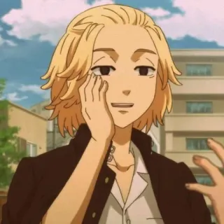 🧀 Mikey Tokyo Revengers Anime, Manga, Mikey, Tokyo Revengers, blonde Haare, Anime Junge telegram sticker