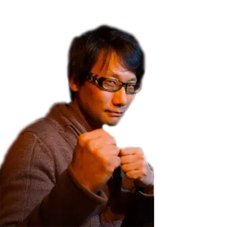 👊 Hideo Kojima Hideo Kojima, Desenvolvedor de jogos, Metal Gear Solid, Death Stranding, Jogos telegram sticker