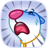 😨 Мультфильм, Животное, Собака, Домашнее животное, Милый, Иллюстрация telegram sticker