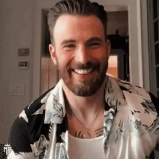 🇺🇸 Chris Evans 유명인, 배우, 미소, 남자 telegram sticker