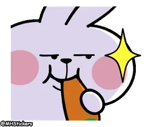 😏 @MHStickers coelho, cenoura, adesivo, animal, fofo, desenho animado whatsapp sticker