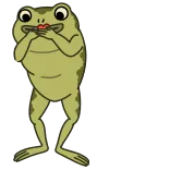 😘 rã, beijando, animal, desenho animado, lábios telegram sticker