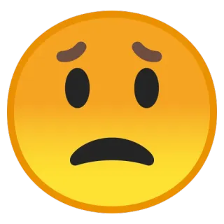 😟 Emoji, sedih, tidak bahagia, ekspresi telegram sticker