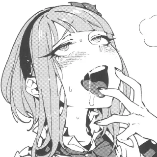 ❤ Anime, Ragazza, Ecchi, Ahegao telegram sticker