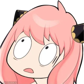 😧 Anya Forger Spy x Family Anya, Spy x Family, Anime, Cartoon, Lustig, Schockiert, Süß telegram sticker