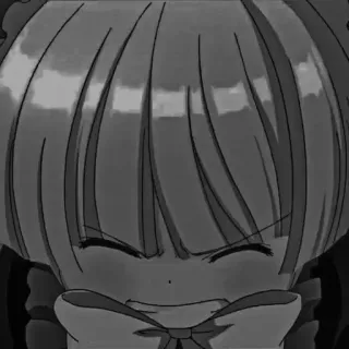 ♠️ Аниме, Девушка, Монохром, Мультфильм, Иллюстрация telegram sticker