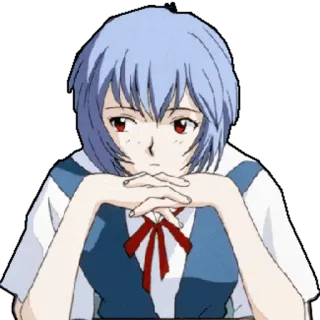 🔷 Rei Ayanami Neon Genesis Evangelion anime, rei, ayanami, evangelion telegram sticker