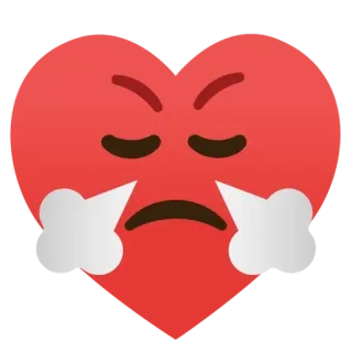 🌟 heart, emoji, angry, steam, frustrated telegram sticker