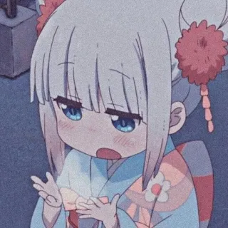🍬 Kanna Kamui Miss Kobayashi's Dragon Maid 애니메이션, 칸나, 드래곤 메이드, 귀여운, 칸나 카무이, 애니메이션 여자, 일본 whatsapp sticker