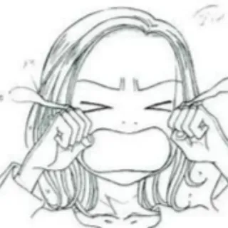 😭 vẽ, phác thảo, chân dung, phụ nữ, cảm xúc telegram sticker