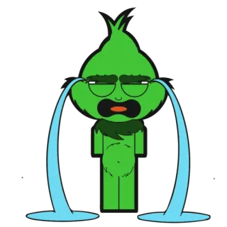 😭 Grinch Grinch, chorando, desenho animado, Natal, triste telegram sticker