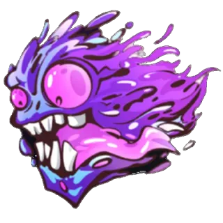😄 Monster, Alien, Kreatur, Lila, Fantasy telegram sticker