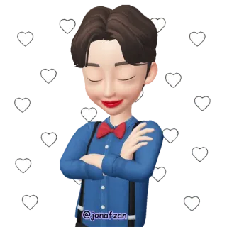❤️ @jonafzan Avatar, Corazón, Amor, Zepeto, Personaje telegram sticker