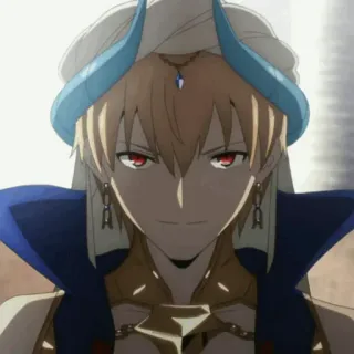 ✨ Gilgamesh Fate/stay night anime, king, archer, fate, golden telegram sticker