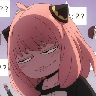 🥜 Anya Spy x Family ?? Anya Forger, Spy x Family, anime, smug, expression whatsapp sticker