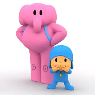 😀 Pocoyo kartun, animasi, anak-anak, anak, Pocoyo, Elly, karakter telegram sticker