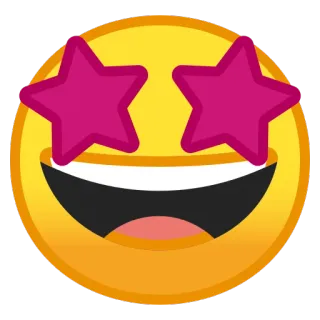 🤩 Emoji, Senyum, Bintang, Mata, Senang telegram sticker