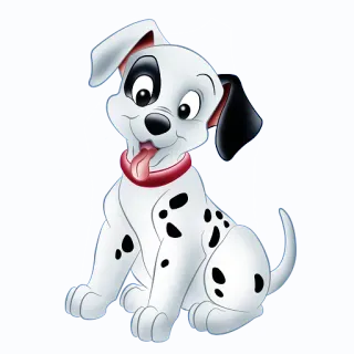 😜 Dálmata, filhote, cachorro, desenho animado, animal telegram sticker