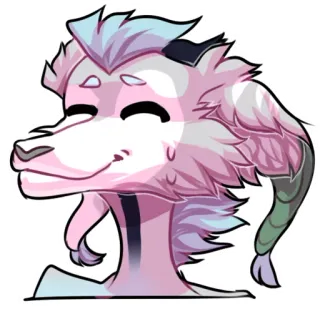 ☺️ Furry, Animal, Anthropomorphe, Mignon, Dessin animé, Autocollant whatsapp sticker