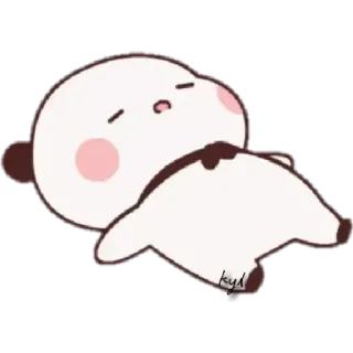 🍯 แพนด้า, นอนหลับ, น่ารัก, การ์ตูน, ขี้เกียจ telegram sticker