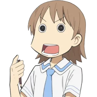 😧 anime, dibujos animados, chica, sorprendida, impactada whatsapp sticker