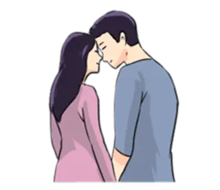 💑 casal, amor, romance, desenho animado, abraço, carinho telegram sticker