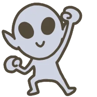 🫥 ghost, cute, cartoon, character, happy, friendly whatsapp sticker