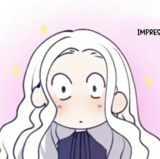 ☁️ IMPRESS Dibujos animados, Anime, Lindo, Impresionado, Expresión, Pegatina whatsapp sticker